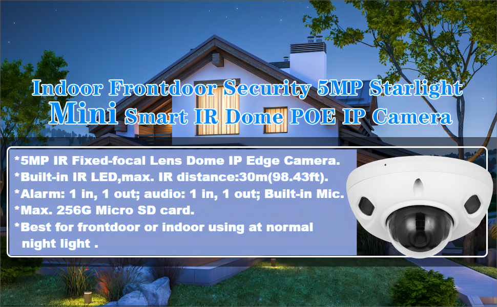 IPC-E3541F-AS-M 5MP IR Fixed Focal Dome Network Camera