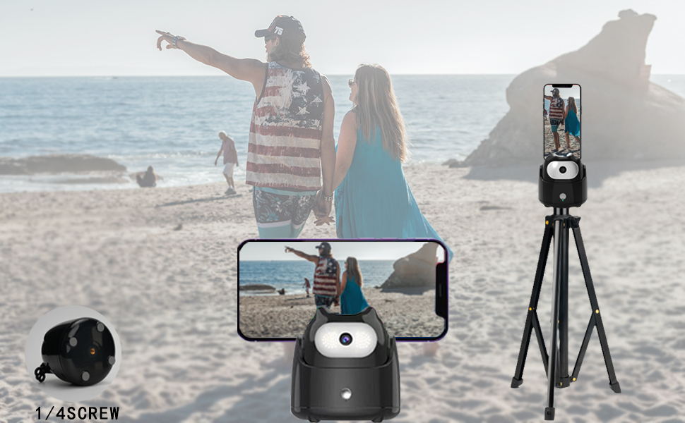 360 ° intelligent automatic face tracking phone holder compatible with all video applications